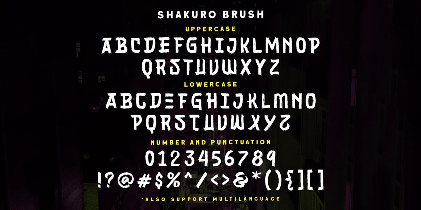 Пример шрифта Shakuro Brush Regular